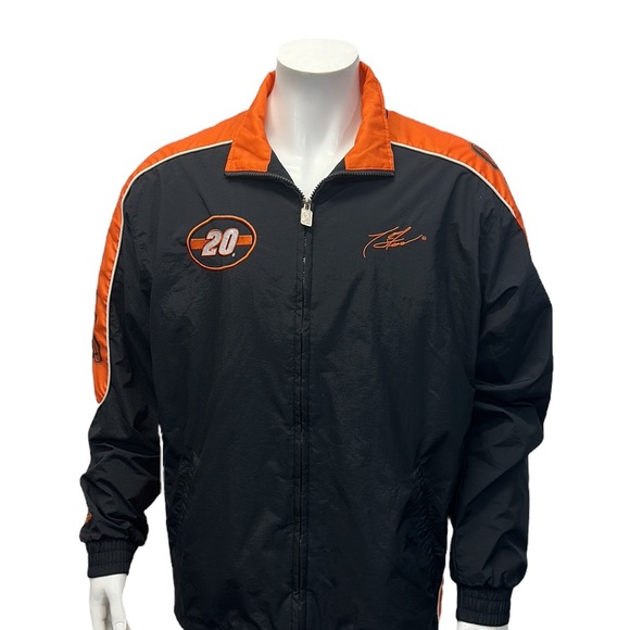 Vintage Tony Stewart Black Orange NASCAR Home Depot #20 Zip Windbreaker Jacket L - Picture 4 of 11